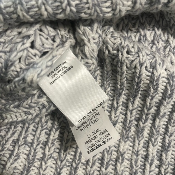 LL Bean Signature Cotton Wool Blend Loose Knit Women’s Size Medium NWOT - Picture 4 of 11